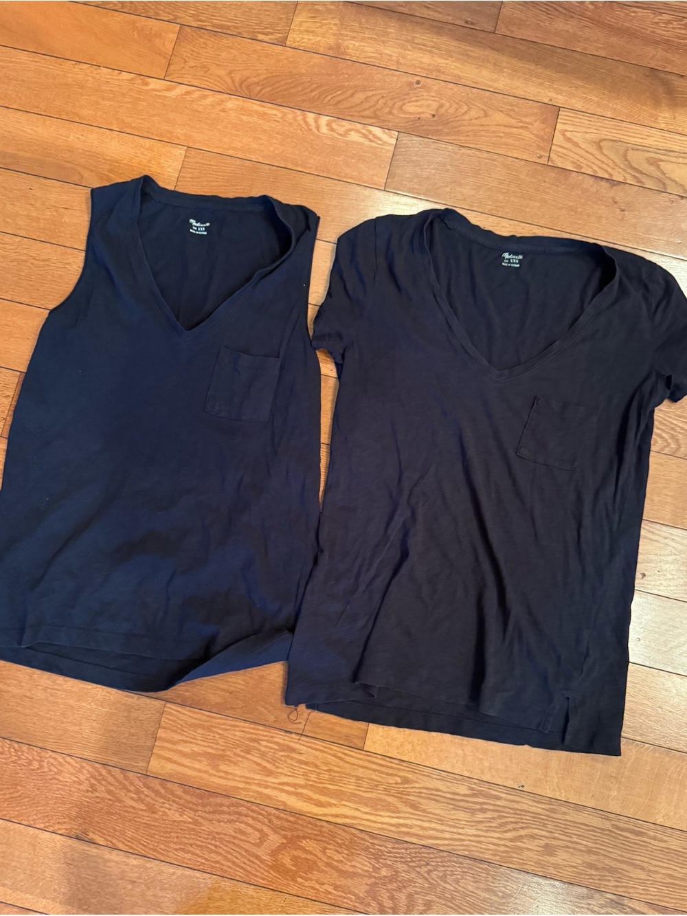 Madewell V‑Neck Tee & Tank Bundle Size XXS Black